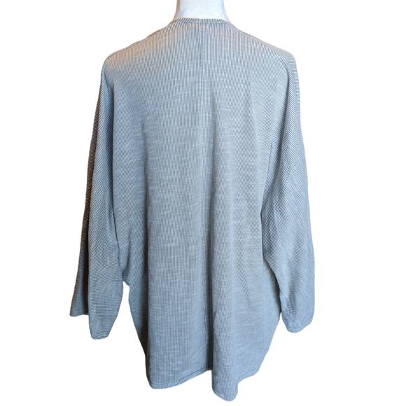 Anthropologie Donni Striped Grey Ribbed Cardigan Size One Size Fits All Plus - Picture 3 of 5